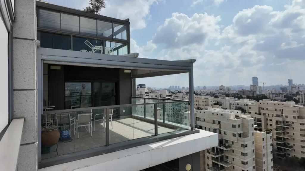 פרגולה נאסף PVC, סוככי זרועות גבעת שמואל פרויקט סוכי השרון 13/15